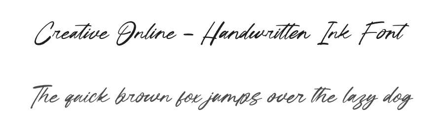 Creative Online – Handwritten Ink Font by letterenastudios — Script Handwritten Font