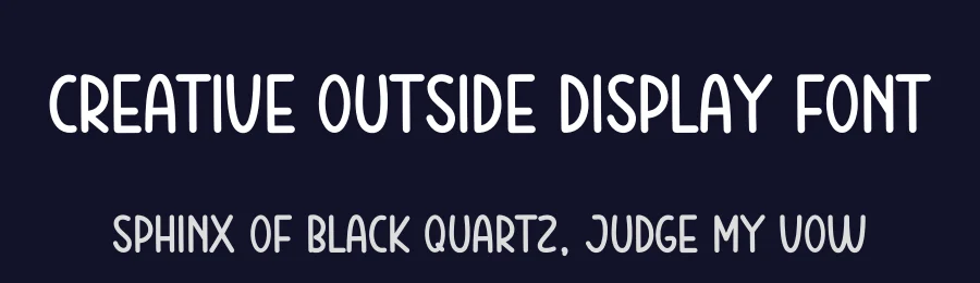 Creative Outside Display Font by andikastudio — Display Font — thumbnail 2