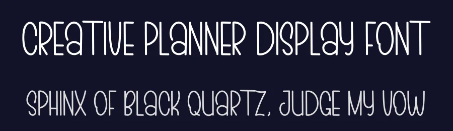 CREATIVE PLANNER Display Font by inermediaSTUDIO — Display Font — thumbnail 2