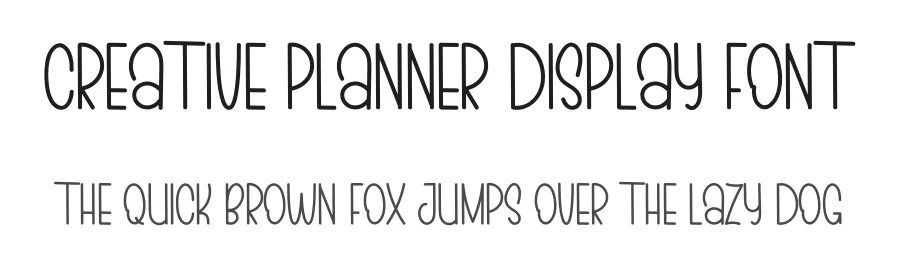 CREATIVE PLANNER Display Font by inermediaSTUDIO — Display Font