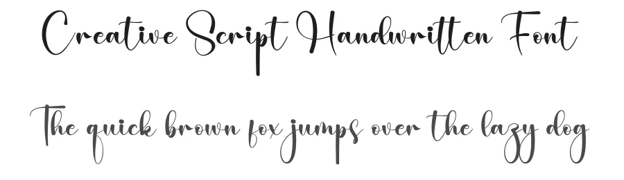 Creative Script Handwritten Font by creativeletter — Script Handwritten Font