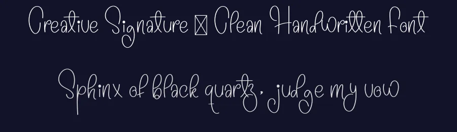 Creative Signature – Clean Handwritten Font by freshtypeink — Script Handwritten Font — thumbnail 2