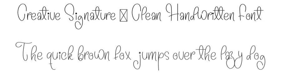 Creative Signature – Clean Handwritten Font by freshtypeink — Script Handwritten Font