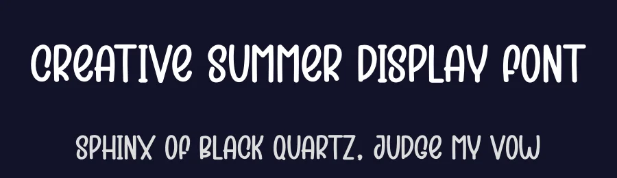 Creative Summer Display Font by creativeletter — Display Font — thumbnail 2