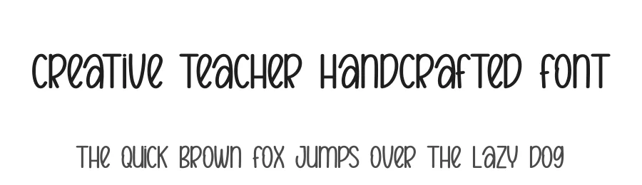 Creative Teacher Handcrafted Font by creativeletter — Display Font