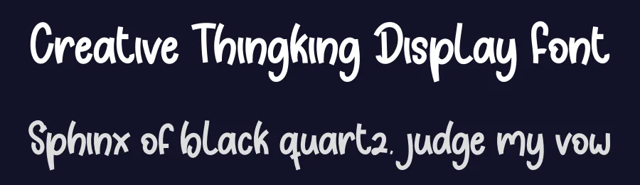 Creative Thingking Display Font by creativeletter — Display Font — thumbnail 2