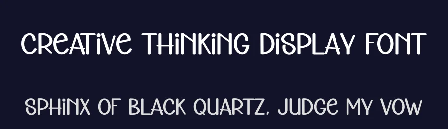 Creative Thinking Display Font by creativeletter — Display Font — thumbnail 2