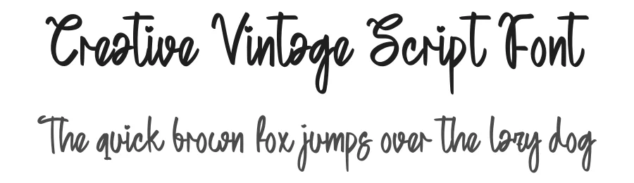 Creative Vintage Script Font by levincreative — Script Handwritten Font
