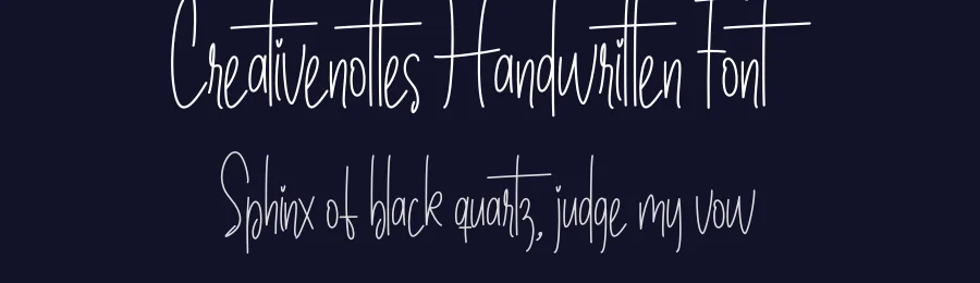 Creativenottes Handwritten Font by creativeletter — Script Handwritten Font — thumbnail 2