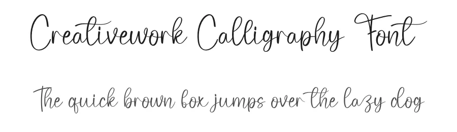 Creativework Calligraphy Font by creativeletter — Script Handwritten Font