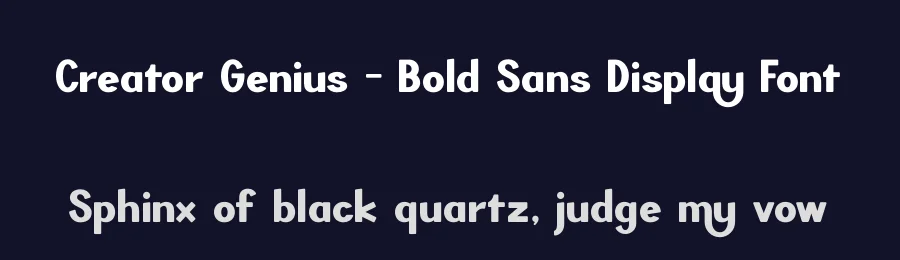 Creator Genius – Bold Sans Display Font by timelesstype.co — Display Font — thumbnail 2