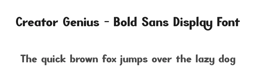 Creator Genius – Bold Sans Display Font by timelesstype.co — Display Font