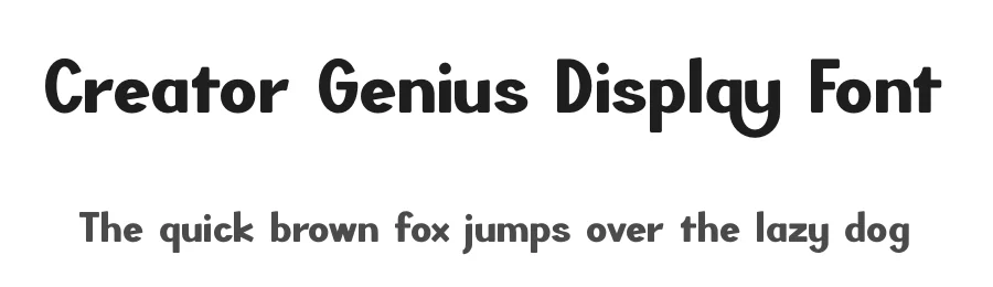 Creator Genius Display Font by timelesstype.co — Display Font
