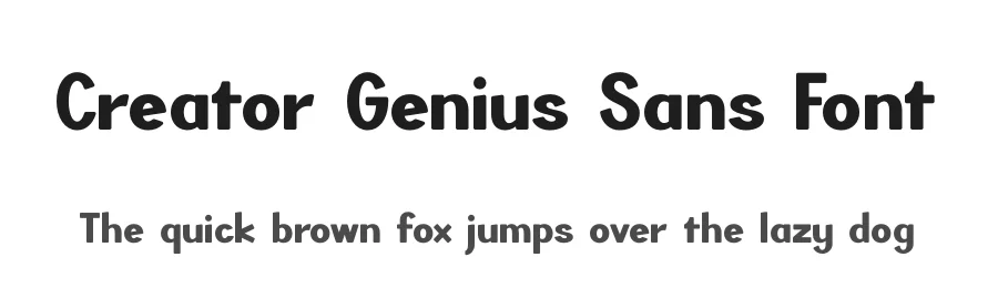 Creator Genius Sans Font by timelesstype.co — Display Font