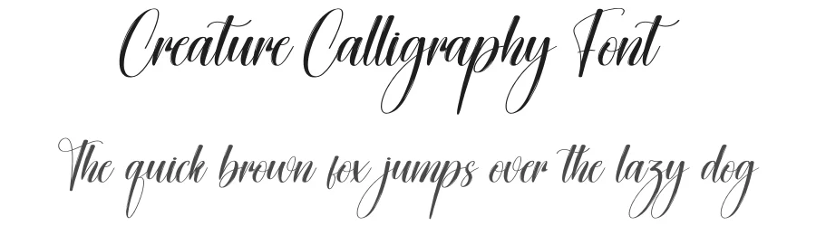 Creature Calligraphy Font by creativeletter — Script Handwritten Font