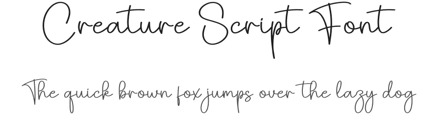 Creature Script Font by creativeletter — Script Handwritten Font