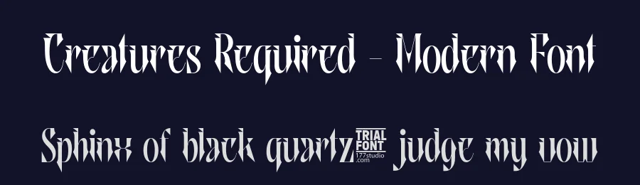 Creatures Required – Modern Font by 177Studio — Display Font — thumbnail 2