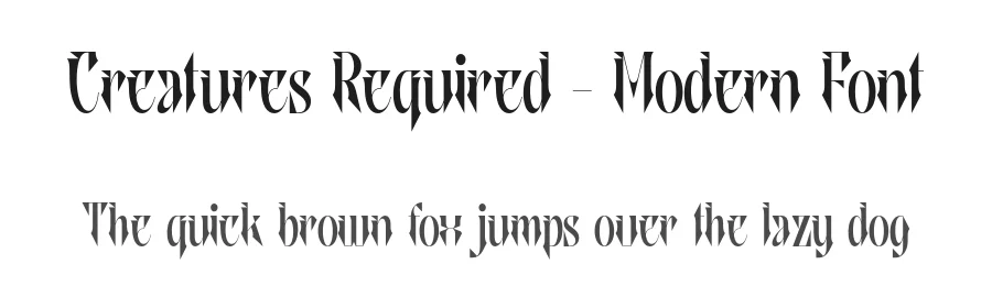 Creatures Required – Modern Font by 177Studio — Display Font