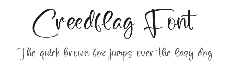 Creedflag Font by glorytype — Script Handwritten Font