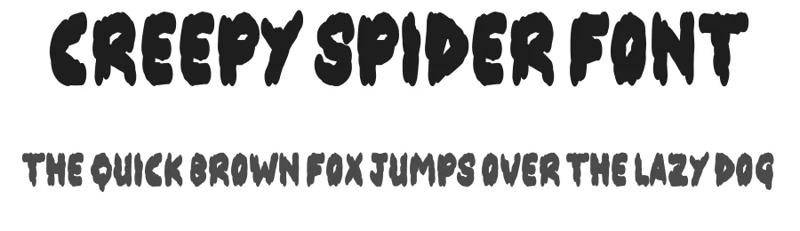 Creepy Spider Font