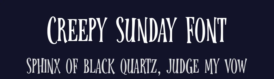Creepy Sunday Font by keithzo — Display Font — thumbnail 2