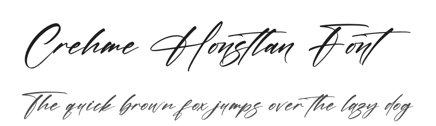 Crehme Honstlan Font by afterpaper — Script Handwritten Font