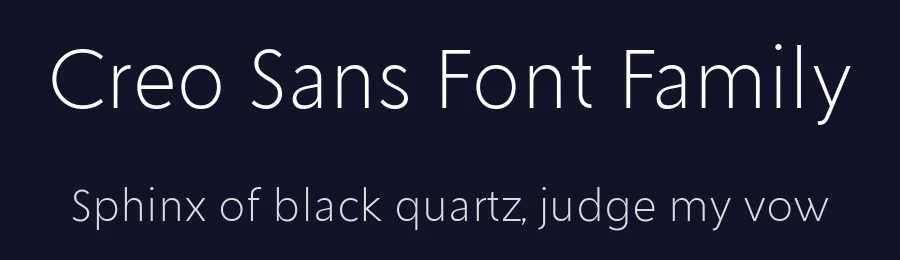 Creo Sans Font Family by Wahyu Wibowo — Sans Serif Font — thumbnail 2