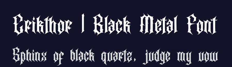 Crikthor | Black Metal Font by Denustudios — Blackletter Font — thumbnail 2
