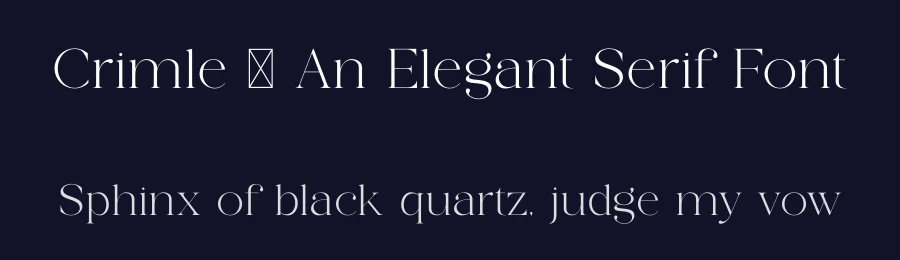 Crimle – An Elegant Serif Font by SURATMI — Serif Font — thumbnail 2