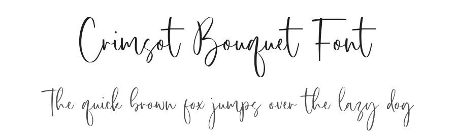 Crimsot Bouquet Font by balpirick — Script Handwritten Font