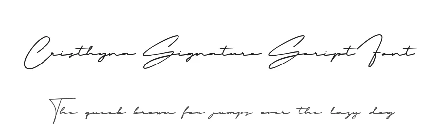 Cristhyna Signature Script Font by Namara Creative Studio — Script Handwritten Font