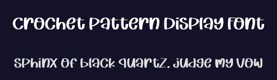 Crochet Pattern Display Font by Craftedtype — Decorative Font — thumbnail 2