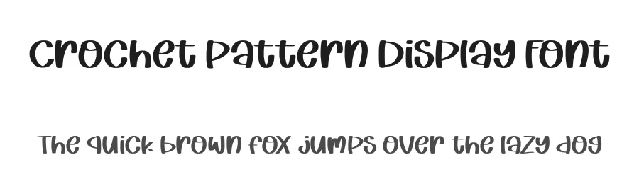 Crochet Pattern Display Font by Craftedtype — Decorative Font