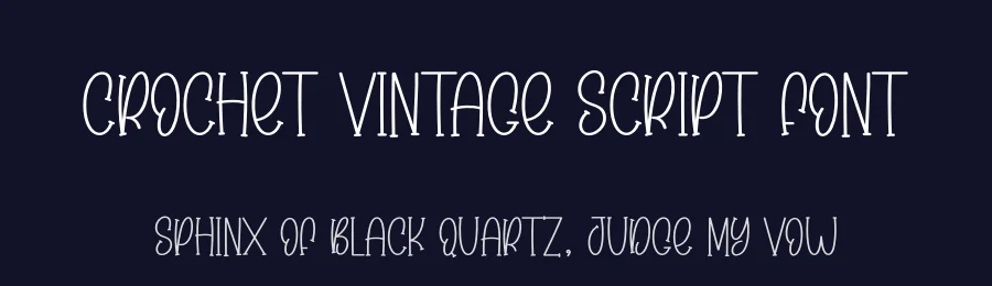Crochet Vintage Script Font by creativeletter — Display Font — thumbnail 2