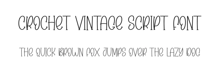 Crochet Vintage Script Font by creativeletter — Display Font