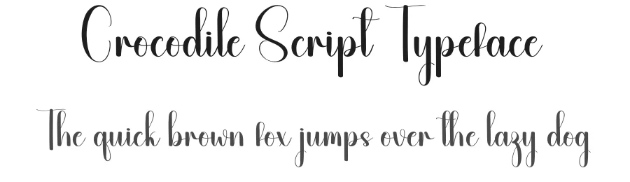 Crocodile Script Typeface by andikastudio — Script Handwritten Font