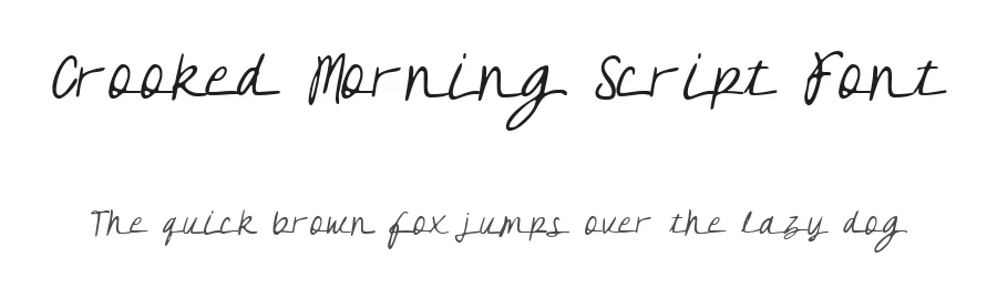 Crooked Morning Script Font by Littlehand — Script Handwritten Font