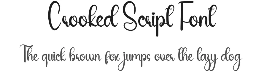 Crooked Script Font by andikastudio — Script Handwritten Font