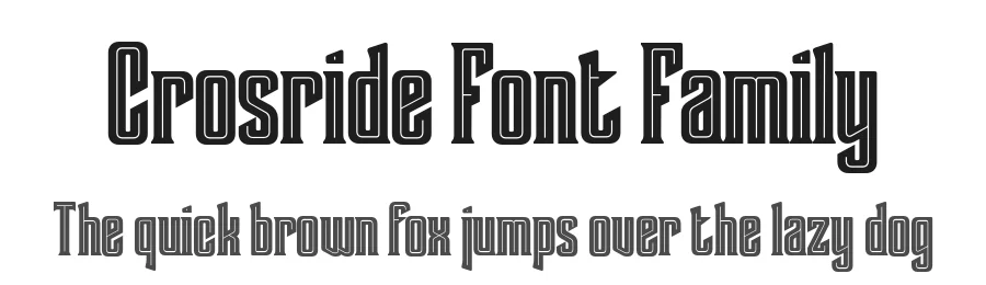 Crosride Font Family by Gilar Studio — Display Font