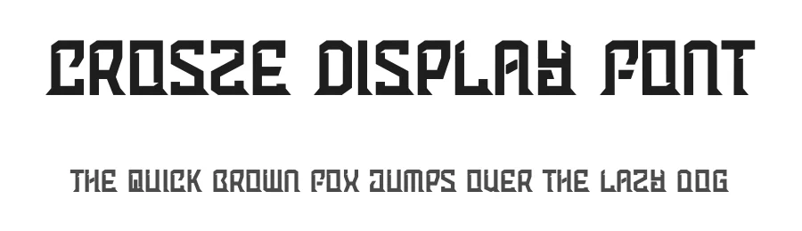 Crosze Display Font by Dhabee — Display Font