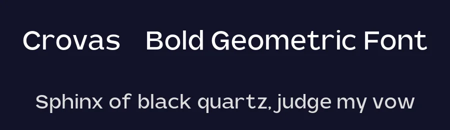 Crovas – Bold Geometric Font by roomspace.cl — Display Font — thumbnail 2