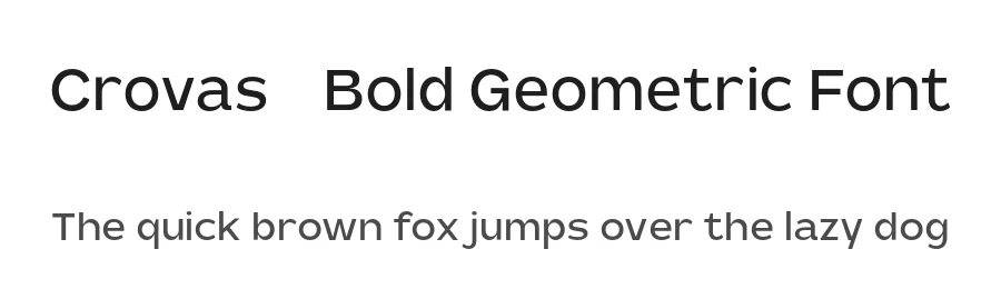 Crovas – Bold Geometric Font by roomspace.cl — Display Font