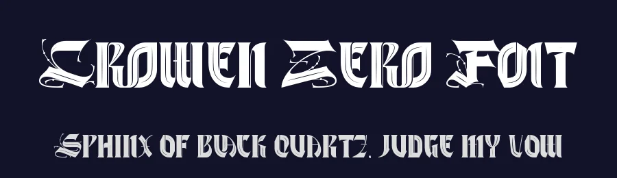 Crowen Zero Font by letterara — Display Font — thumbnail 2