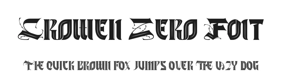 Crowen Zero Font by letterara — Display Font