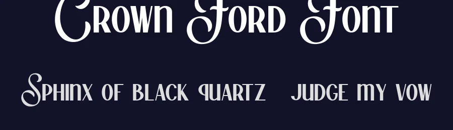 Crown Ford Font by Flawless And Co — Sans Serif Font — thumbnail 2