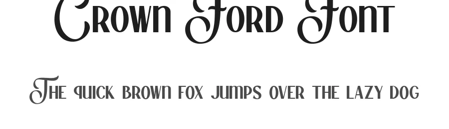 Crown Ford Font by Flawless And Co β Sans Serif Font