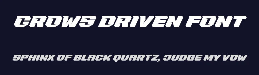 Crows Driven Font by Aksapix_Type — Display Font — thumbnail 2