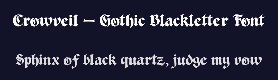 Crowveil – Gothic Blackletter Font by Creacy Studio — Blackletter Font — thumbnail 2