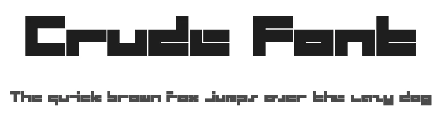 Crude Font by Jun Han Sim โ Display Font