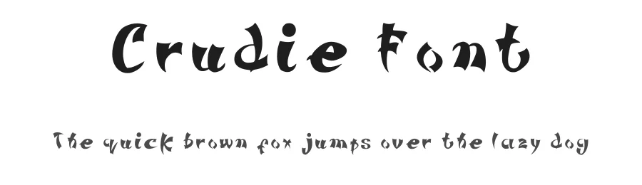 Crudie Font by Saumya Kumari — Display Font